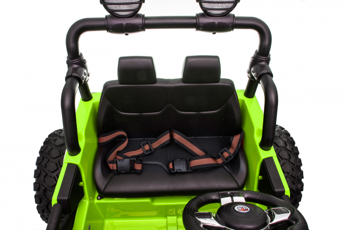 Masinuta electrica Monster Truck SX1719, bacheta dubla, 2 locuri, 4x4, 180W, 12V, verde [4]