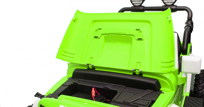Masinuta electrica Monster Truck SX1719, bacheta dubla, 2 locuri, 4x4, 180W, 12V, verde [15]