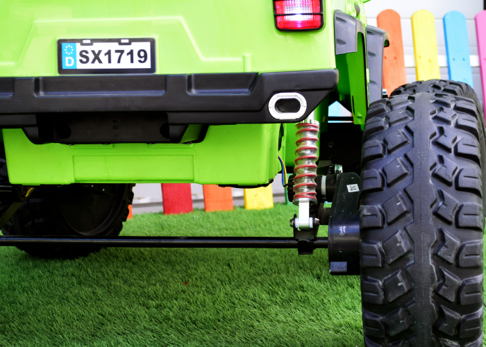 Masinuta electrica Monster Truck SX1719, bacheta dubla, 2 locuri, 4x4, 180W, 12V, verde [11]