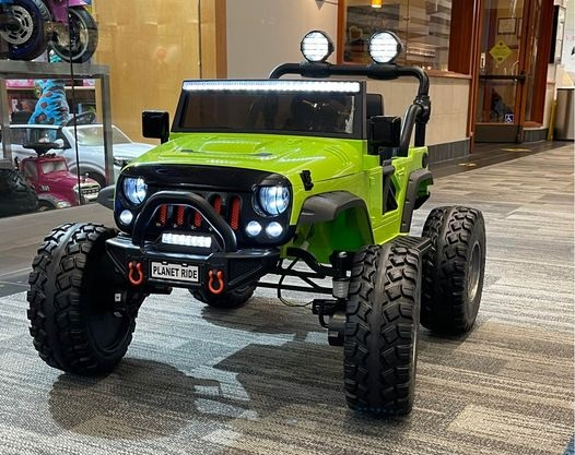 Masinuta electrica Monster Truck SX1719, bacheta dubla, 2 locuri, 4x4, 180W, 12V, verde [20]