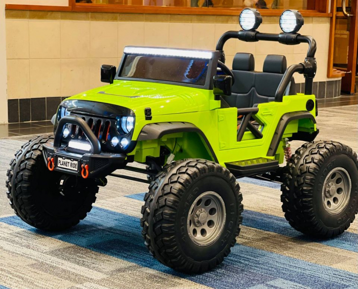 Masinuta electrica Monster Truck SX1719, bacheta dubla, 2 locuri, 4x4, 180W, 12V, verde [18]