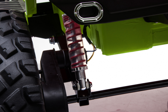 Masinuta electrica Monster Truck SX1719, bacheta dubla, 2 locuri, 4x4, 180W, 12V, verde [16]