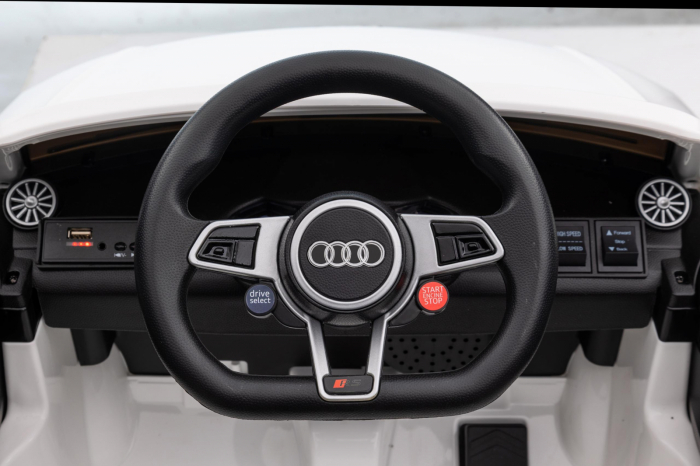 Licensed electric ride-on car Audi TTRS Roadster, 70W 12V, standard, white [6]