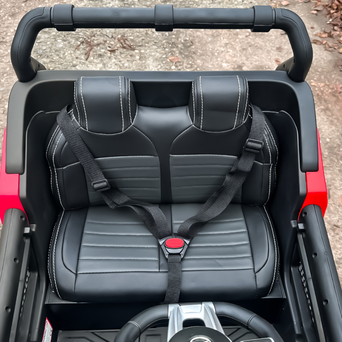 Licensed Electric ride-on car, Mercedes UNIMOG, for 2 kids, 4x4 140W, PREMIUM, red [16]