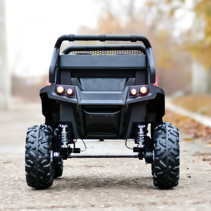Licensed Electric ride-on car, Mercedes UNIMOG, for 2 kids, 4x4 140W, PREMIUM, red [8]