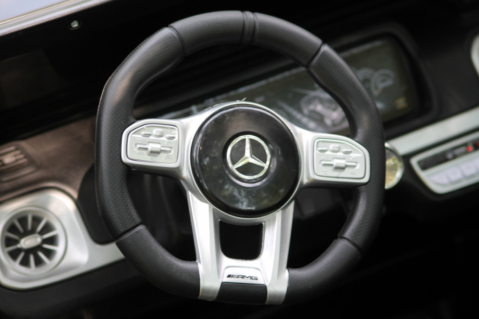 Masinuta electrica pentru 2 copii Mercedes G63 XXL, 180W, 24V, scaun tapitat, roti moi, PREMIUM  #Negru [8]