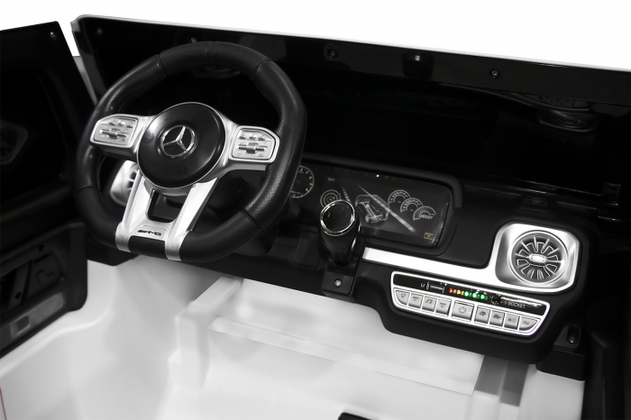 Masinuta electrica pentru 2 copii Mercedes G63 XXL, 180W, 24V, scaun tapitat, roti moi, PREMIUM  #Negru [4]