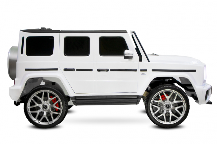 Masinuta electrica copii Mercedes G63 XXL, cu 2 locuri, 4x4, 180W 12V, premium, alba [4]