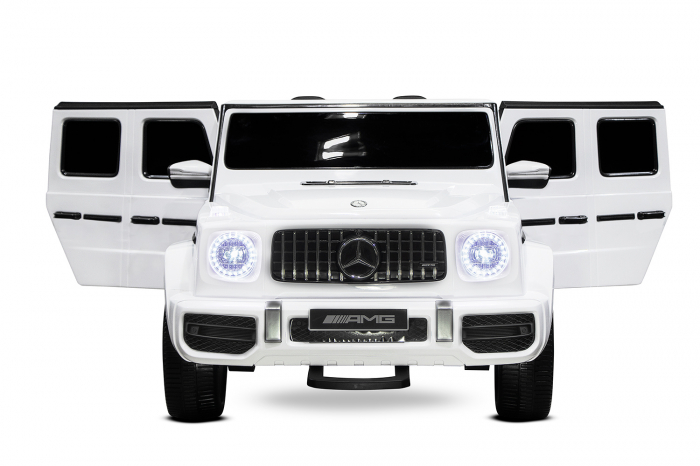 Masinuta electrica copii Mercedes G63 XXL, cu 2 locuri, 4x4, 180W 12V, premium, alba [3]