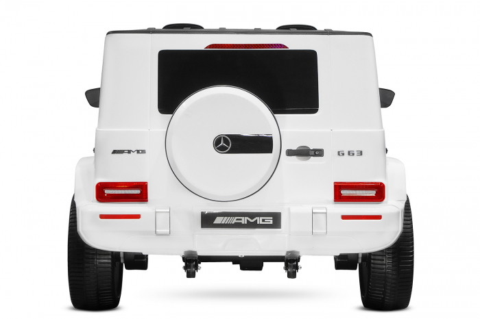 Masinuta electrica copii Mercedes G63 XXL, cu 2 locuri, 4x4, 180W 12V, premium, alba [6]