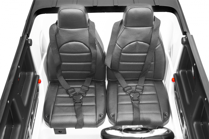 Masinuta electrica copii Mercedes G63 XXL, cu 2 locuri, 4x4, 180W 12V, premium, alba [12]