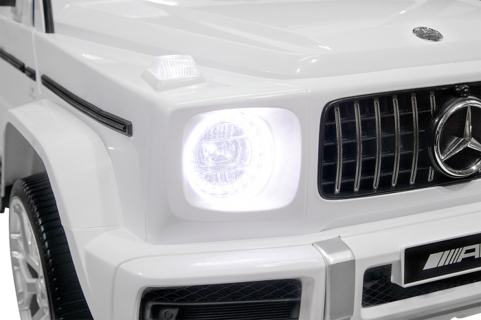 Masinuta electrica copii Mercedes G63 XXL, cu 2 locuri, 4x4, 180W 12V, premium, alba [11]