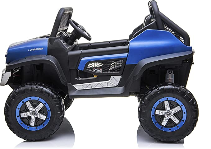 Licensed Electric ride-on car, Mercedes UNIMOG, for 2 kids, 4x4 140W, PREMIUM, blue [3]