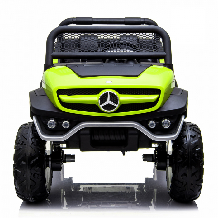 Masinuta electrica pentru 2 copii, licenta Mercedes UNIMOG, 4x4 140W, PREMIUM, verde [18]