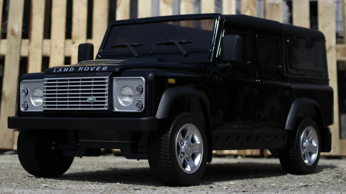 Masinuta electrica pentru copii 3-8 ani Land Rover Defender 90W 12V #Negru [3]