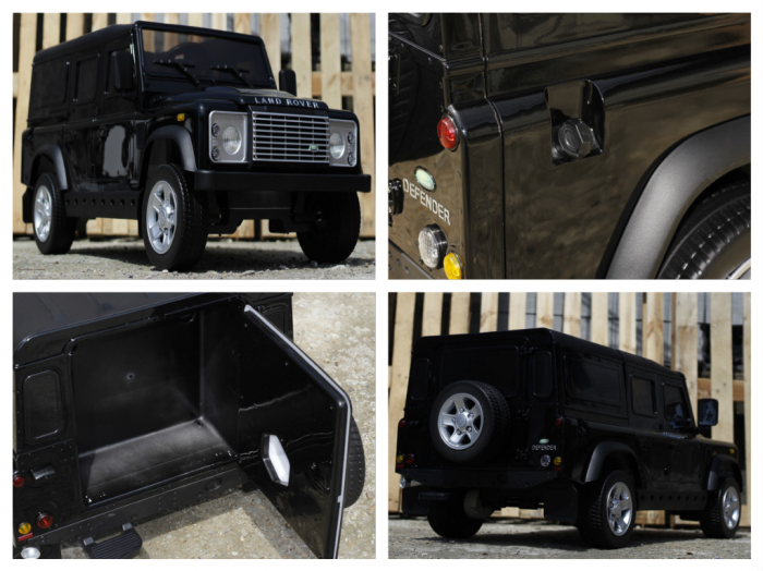 Masinuta electrica pentru copii 3-8 ani Land Rover Defender 90W 12V #Negru [9]