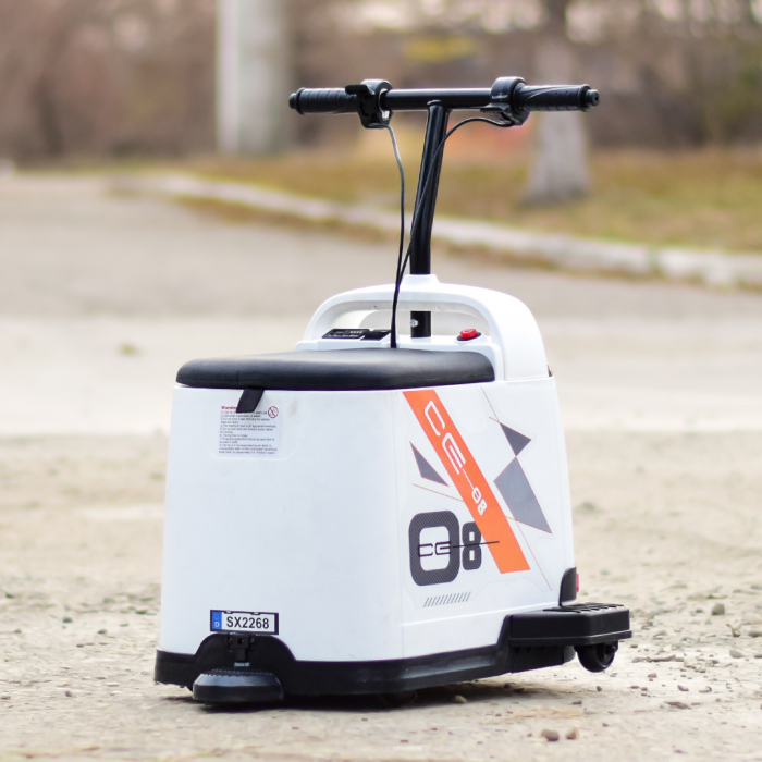 Masinuta electrica pentru copii 5-9 ani, Box-Car 360, 180W, 24V, alba [4]