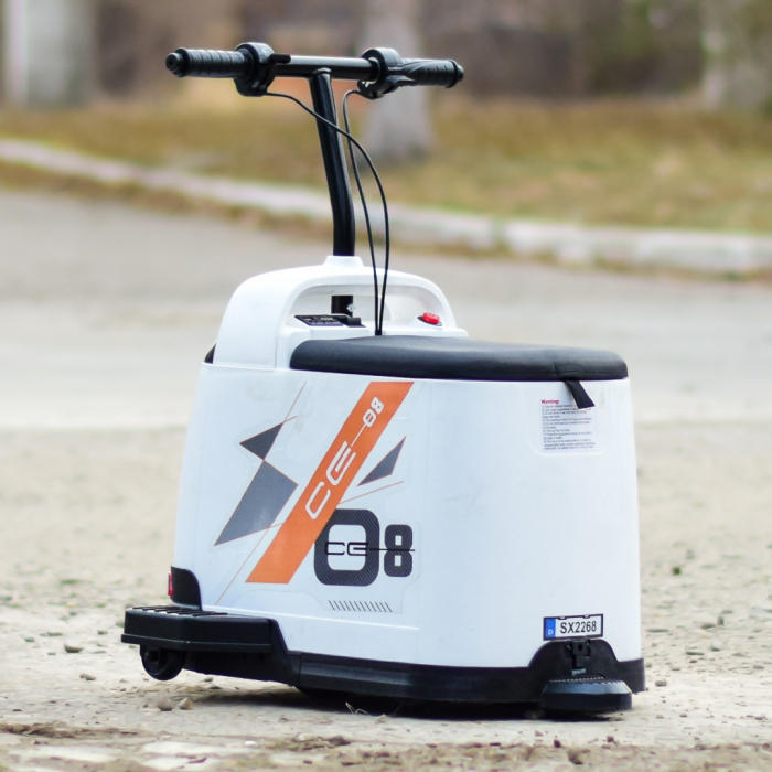Masinuta electrica pentru copii 5-9 ani, Box-Car 360, 180W, 24V, alba [5]