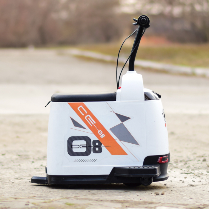 Masinuta electrica pentru copii 5-9 ani, Box-Car 360, 180W, 24V, alba [3]