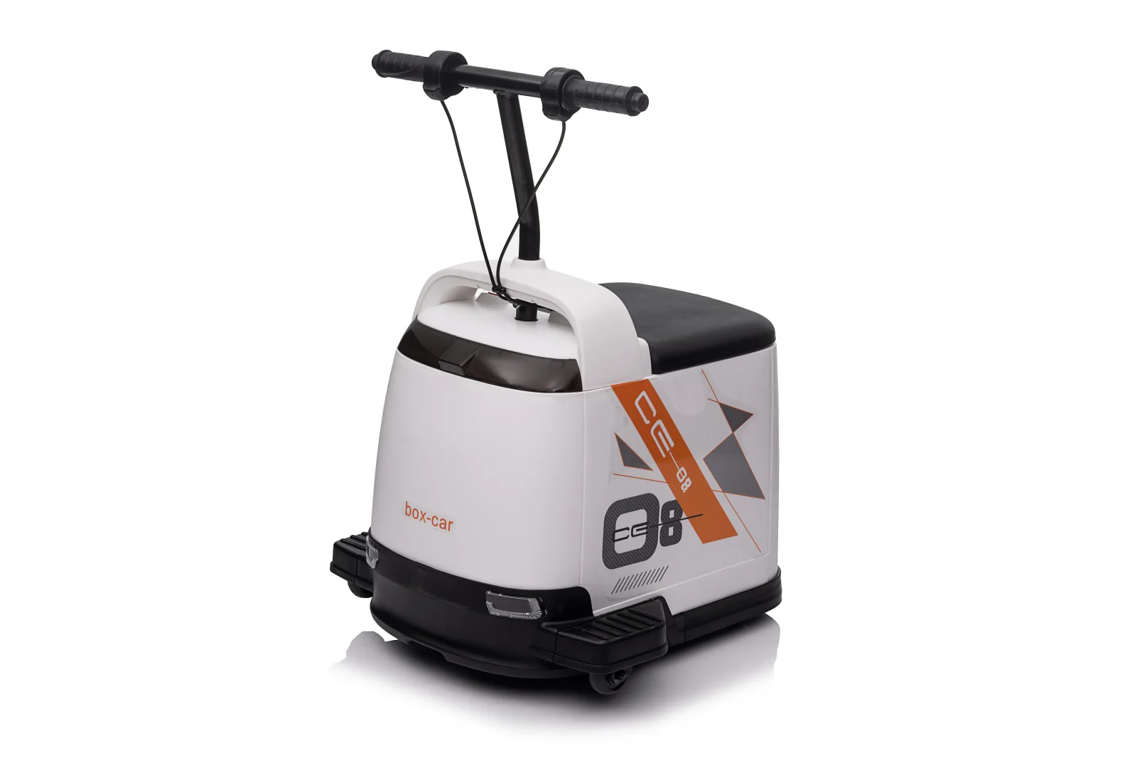 Masinuta electrica pentru copii 5-9 ani, Box-Car 360, 180W, 24V, alba [12]