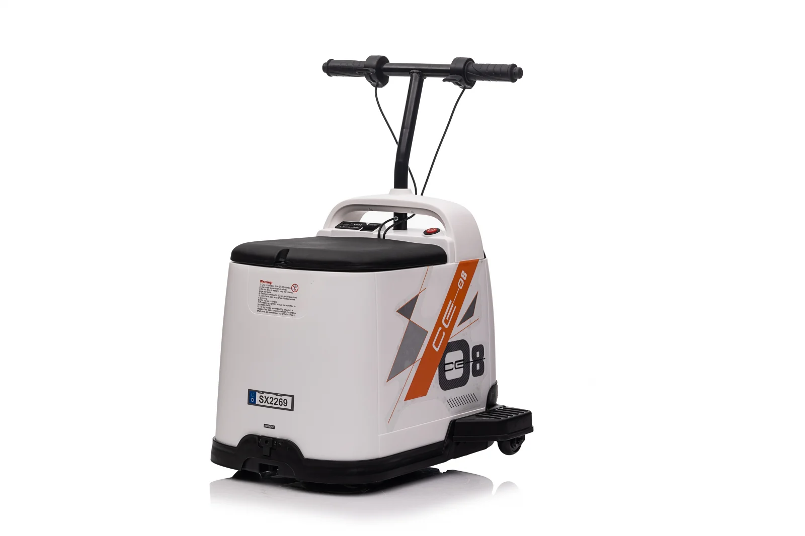 Masinuta electrica pentru copii 5-9 ani, Box-Car 360, 180W, 24V, alba [15]