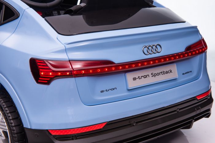 Licensed electric ride-on car Audi E-tron Sportback, 4x4, 12V 140W, albastra [20]