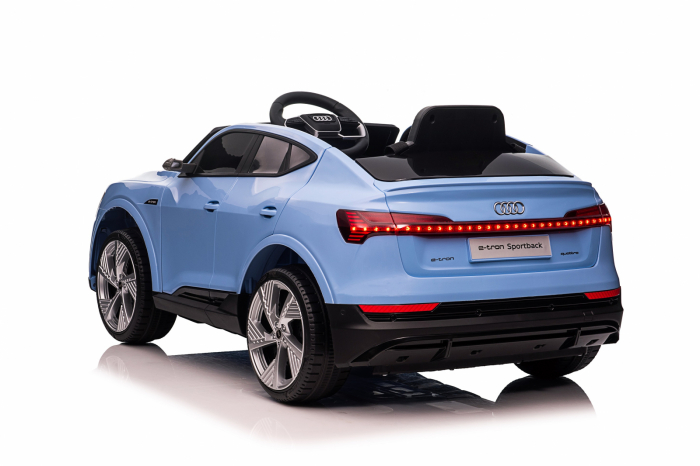 Licensed electric ride-on car Audi E-tron Sportback, 4x4, 12V 140W, albastra [10]