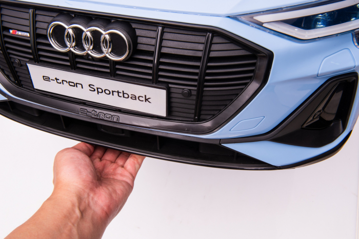 Licensed electric ride-on car Audi E-tron Sportback, 4x4, 12V 140W, albastra [17]