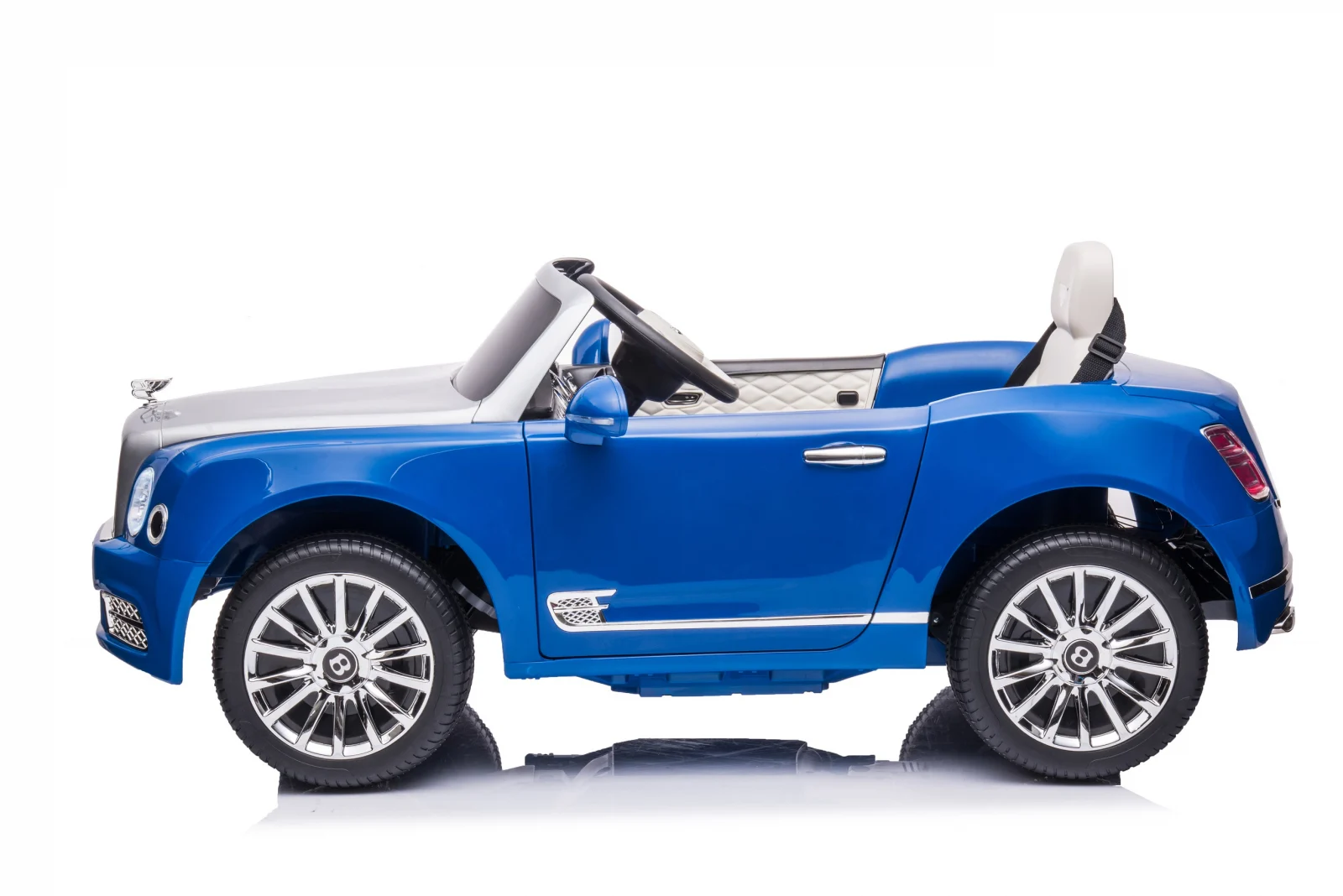Masinuta electrica pentru copii Bentley Mulsanne, 90W, echipare premium, albastru [6]