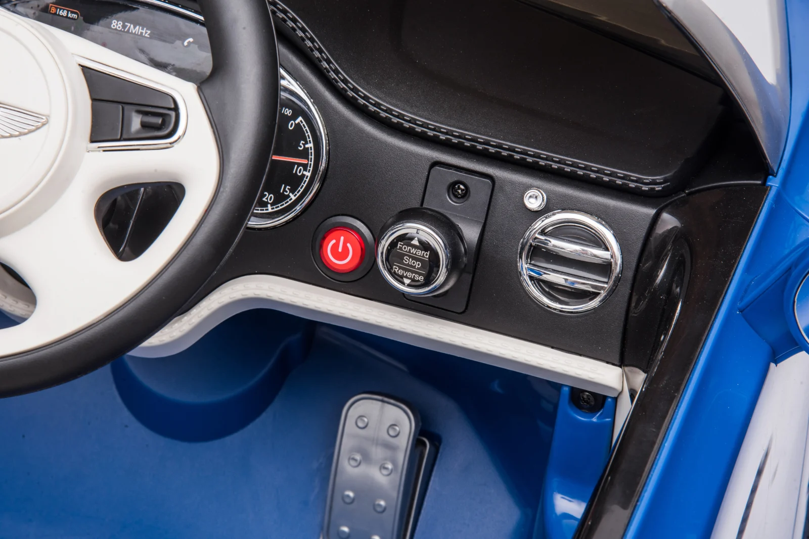 Masinuta electrica pentru copii Bentley Mulsanne, 90W, echipare premium, albastru [4]