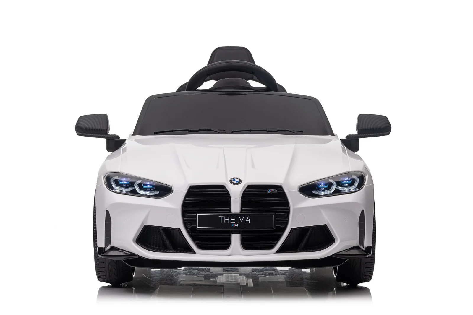 Licensed electric ride-on car for children, Bmw M4, 90W, baterie 12V, EVA wheels, premium, white [6]