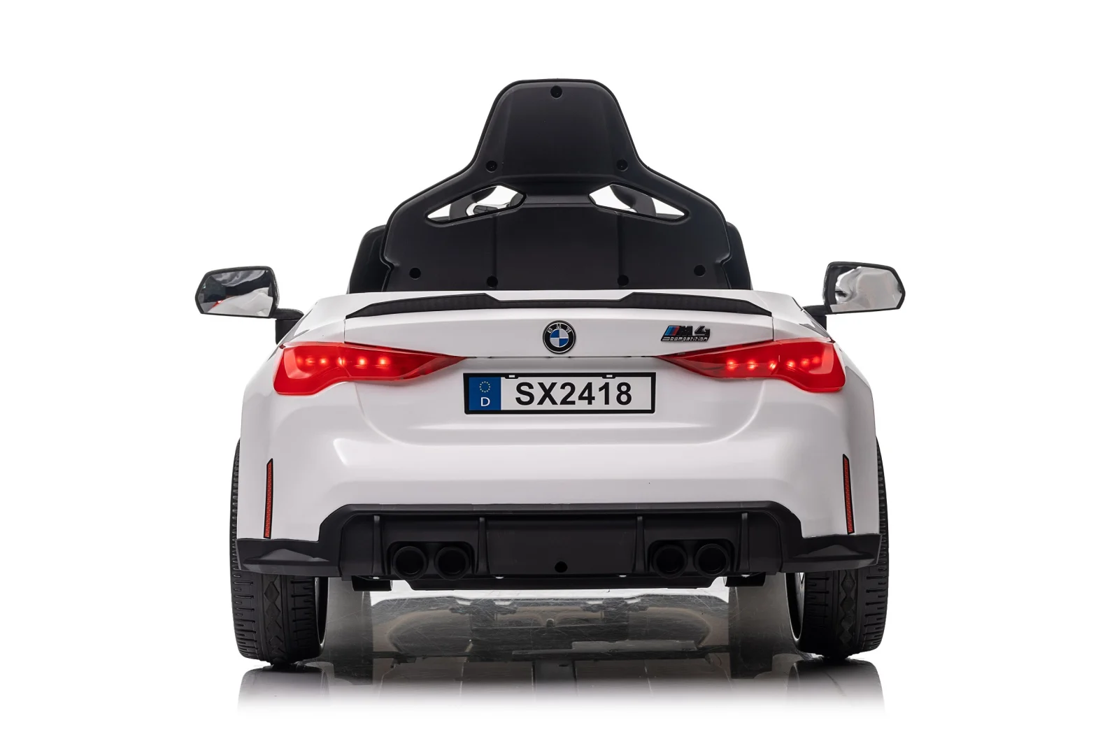 Licensed electric ride-on car for children, Bmw M4, 90W, baterie 12V, EVA wheels, premium, white [3]