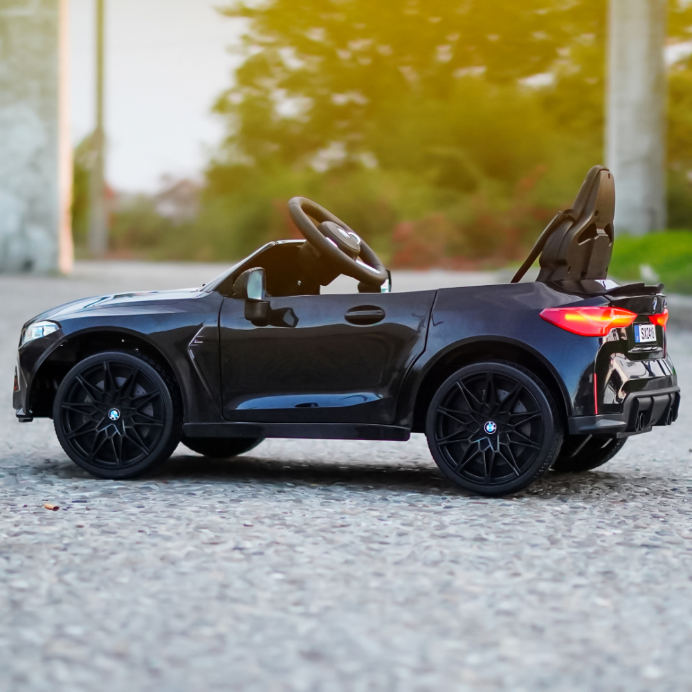 Licensed electric ride-on car for children, Bmw M4, 90W, baterie 12V, EVA wheels, premium, black [8]