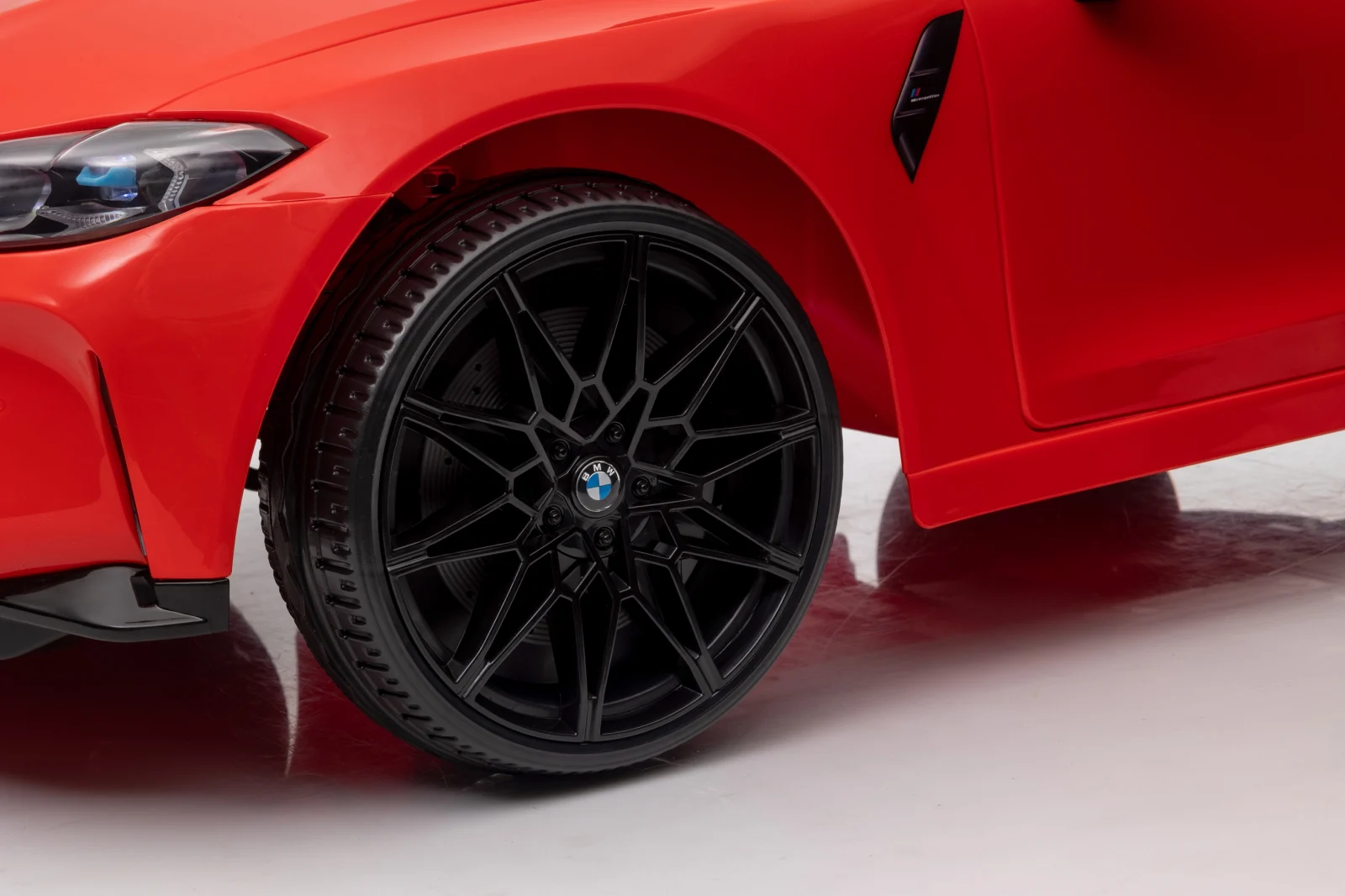 Masinuta electrica pentru copii, Bmw M4, 90W putere, baterie 12V 7Ah, roti EVA, scaun tapitat, rosie [27]
