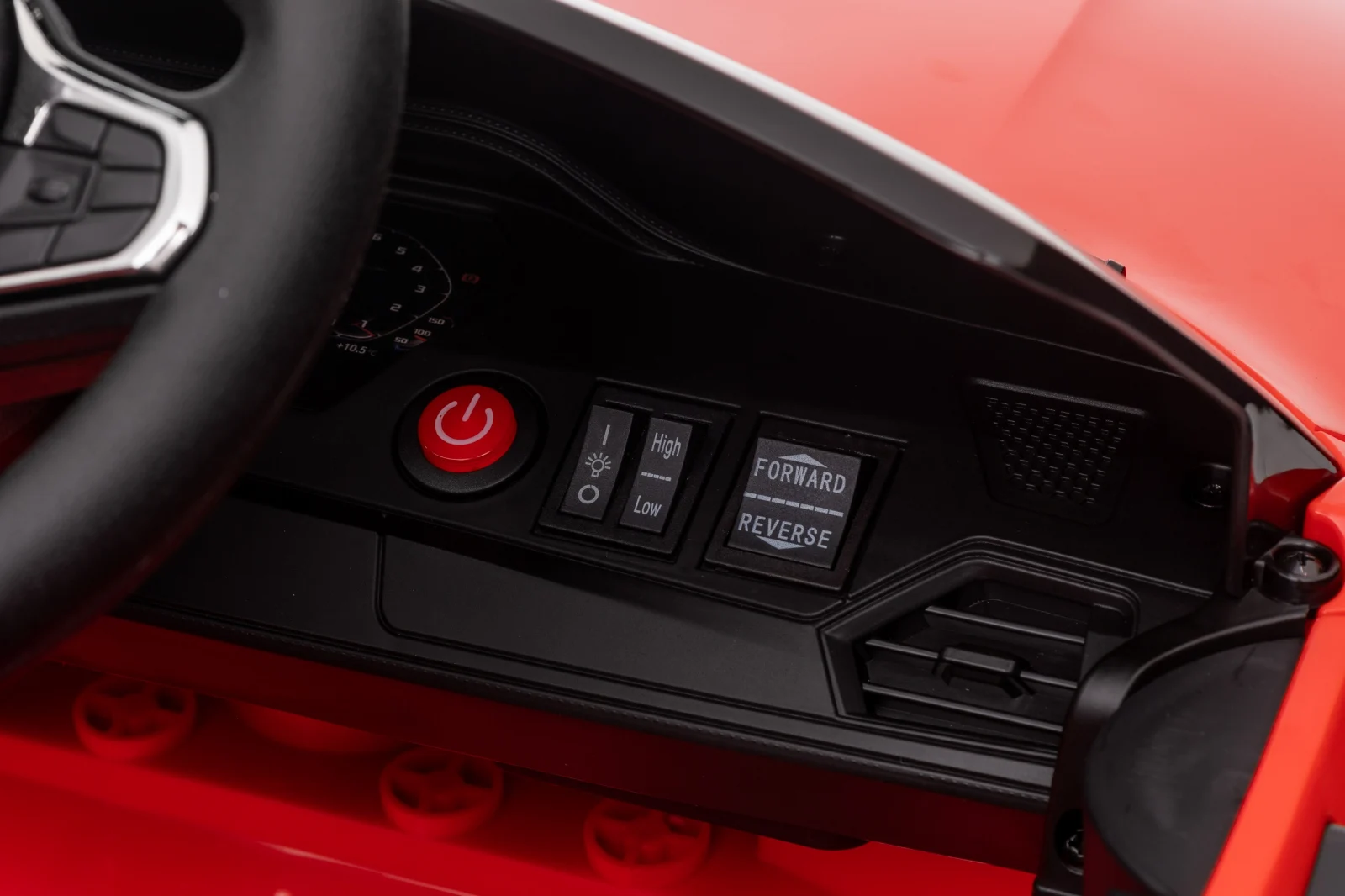 Masinuta electrica pentru copii, Bmw M4, 90W putere, baterie 12V 7Ah, roti EVA, scaun tapitat, rosie [23]