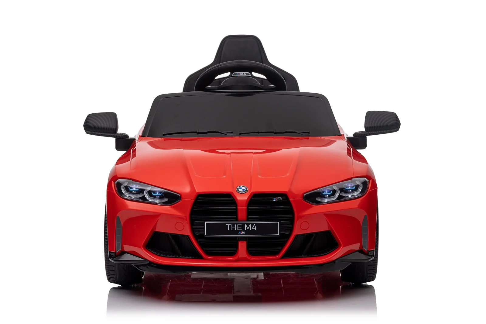 Masinuta electrica pentru copii, Bmw M4, 90W putere, baterie 12V 7Ah, roti EVA, scaun tapitat, rosie [20]