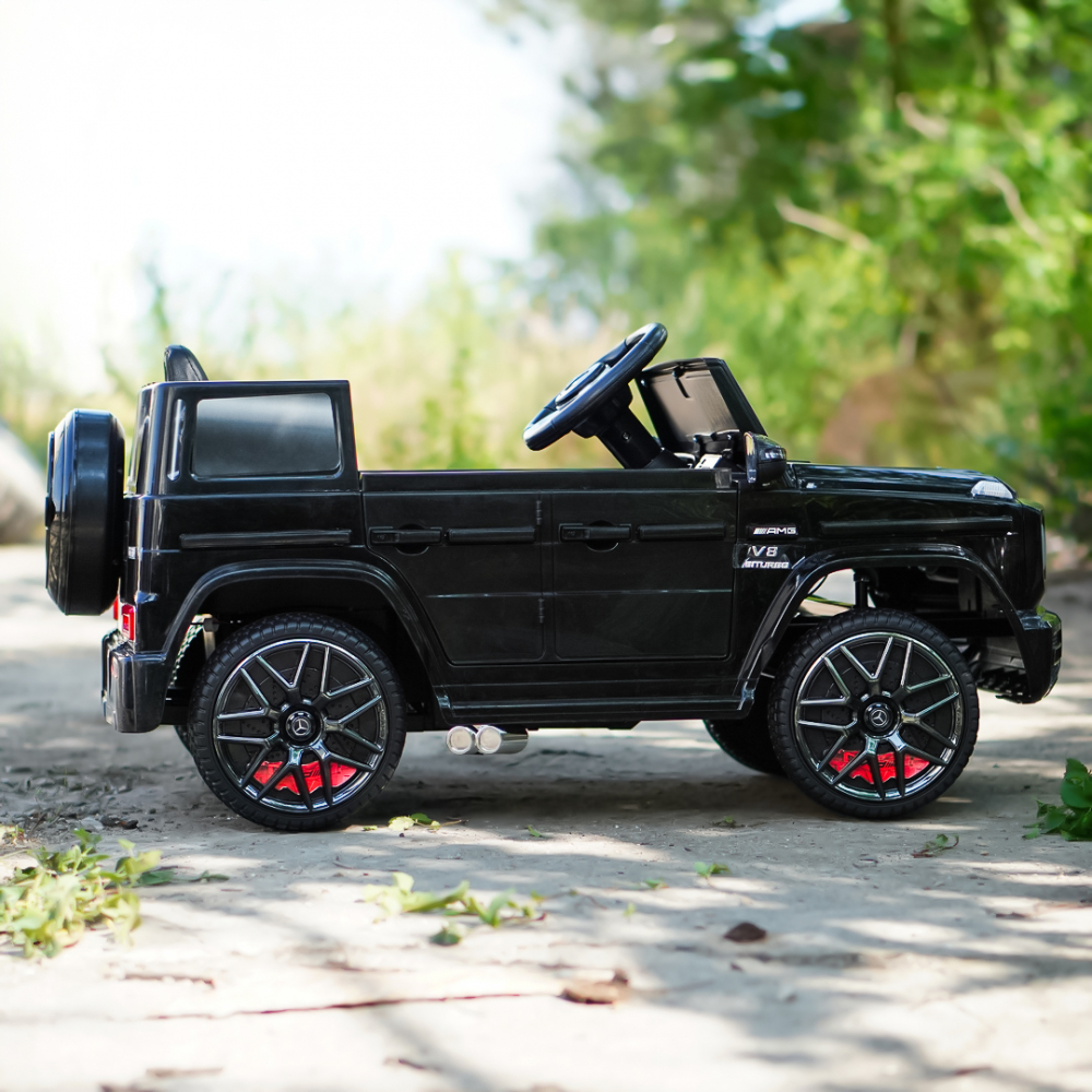 Masinuta electrica pentru copii cu licenta, Mercedes G63 AMG, 70W 12V, echipare premium, negru [10]