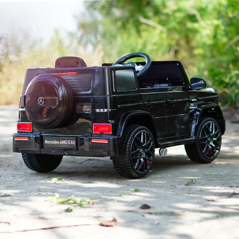 Masinuta electrica pentru copii cu licenta, Mercedes G63 AMG, 70W 12V, echipare premium, negru [9]