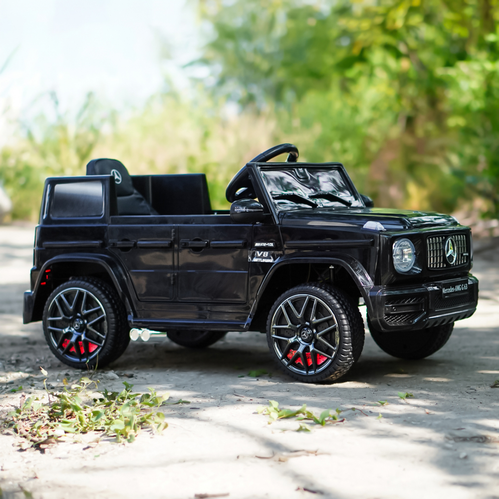 Masinuta electrica pentru copii cu licenta, Mercedes G63 AMG, 70W 12V, echipare premium, negru [11]
