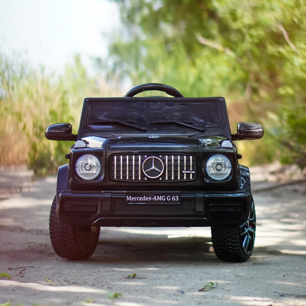 Masinuta electrica pentru copii cu licenta, Mercedes G63 AMG, 70W 12V, echipare premium, negru [3]