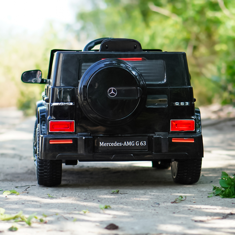 Masinuta electrica pentru copii cu licenta, Mercedes G63 AMG, 70W 12V, echipare premium, negru [8]