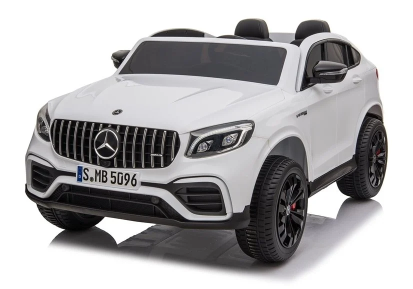 Masinuta electrica pentru copii cu licenta Mercedes GLC63s AMG 4x4, 180W, 12V-14Ah, premium, alba [6]