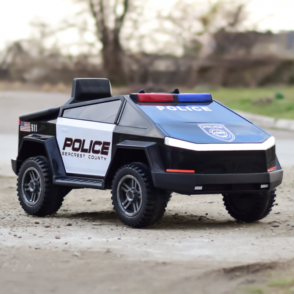 Masinuta electrica pentru copii de politie BJ2102, cu efecte sonore si luminoase, 90W, 12V [13]