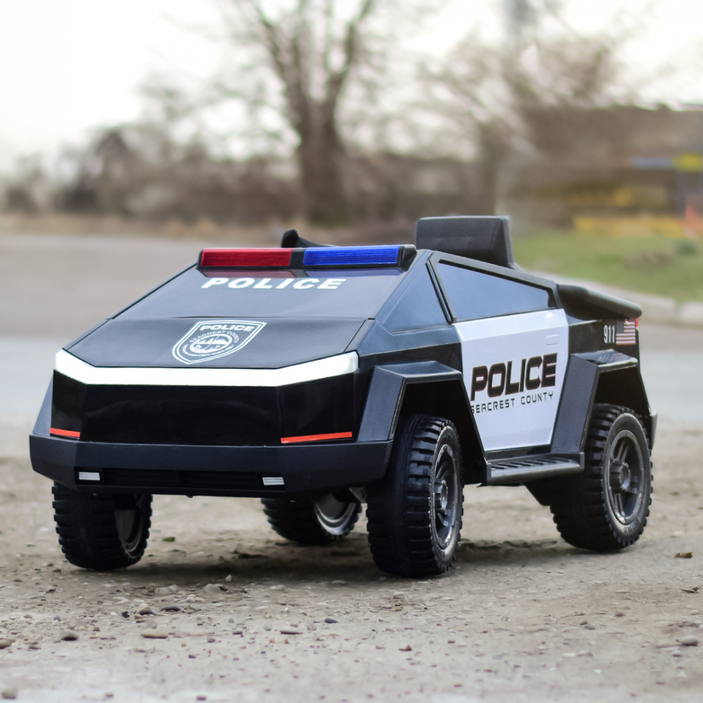 Masinuta electrica pentru copii de politie BJ2102, cu efecte sonore si luminoase, 90W, 12V [5]