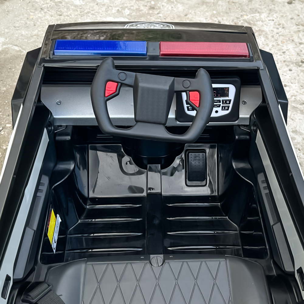 Masinuta electrica pentru copii de politie BJ2102, cu efecte sonore si luminoase, 90W, 12V [17]