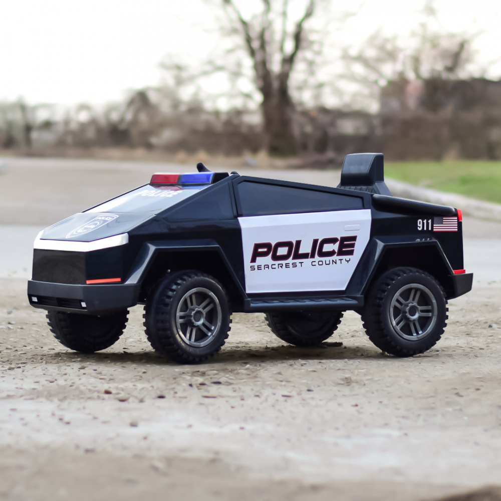 Masinuta electrica pentru copii de politie BJ2102, cu efecte sonore si luminoase, 90W, 12V [9]