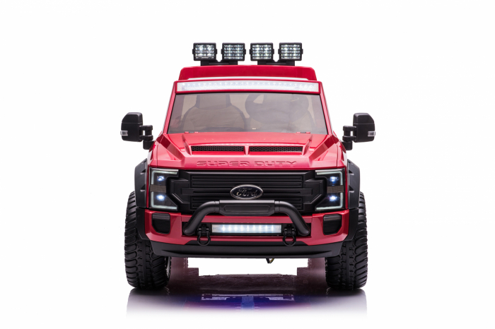 Masinuta electrica copii Ford Super Duty F450, 4x4, 180W putere, cu roti moi, Rosu [11]