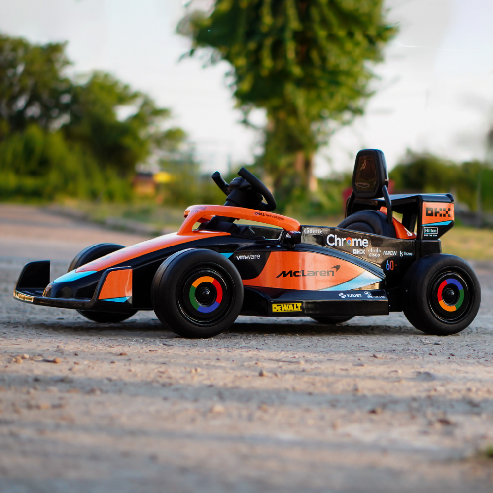 Masinuta electrica pentru copii, Formula 1 McLaren Racing, 70W, 12V, scaun tapitat, orange [4]