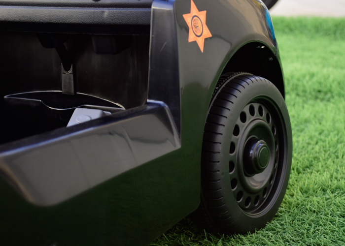 Electric car for children BJ9958A 30W 6V Police #Black & White [10]
