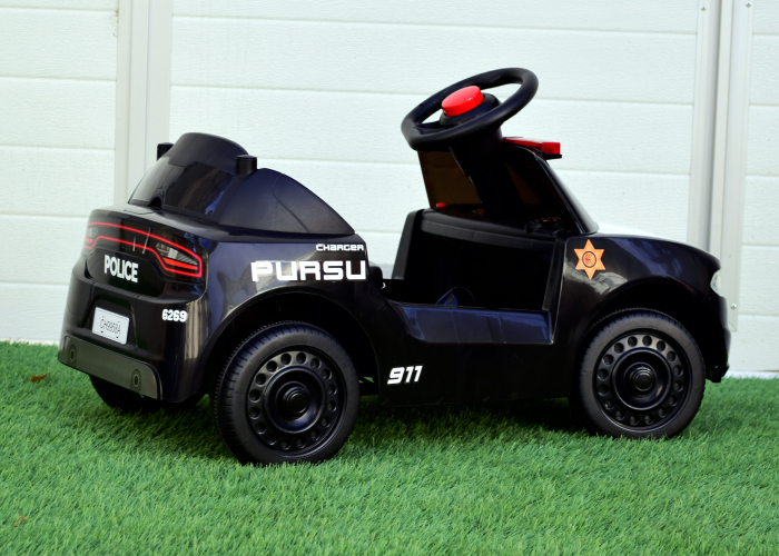 Electric car for children BJ9958A 30W 6V Police #Black & White [3]